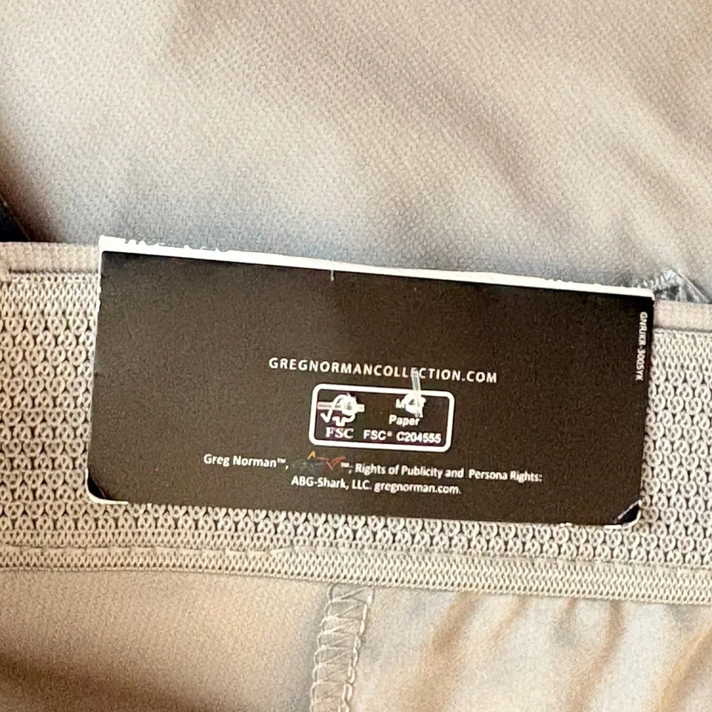 Greg Norman Performance Stretch Mens 40x30 Golf Pants NWT Lt Gray UPF Protection